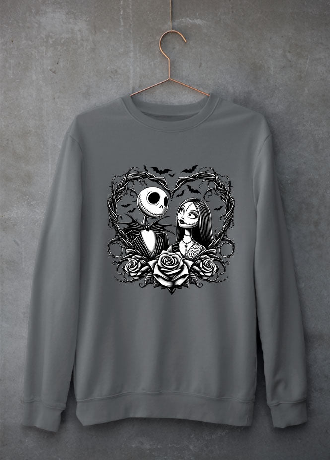 Jack & Sally Heart Grey Sweatshirt