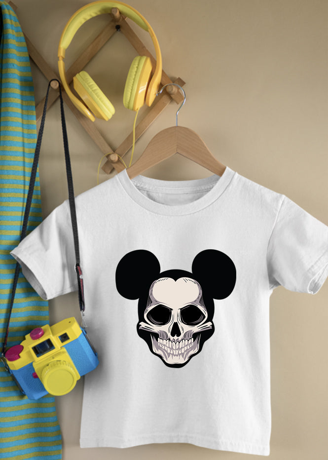 Mickey Skull Children's White Tee