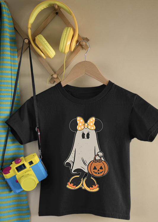 Minnie Ghost Children's Black Tee