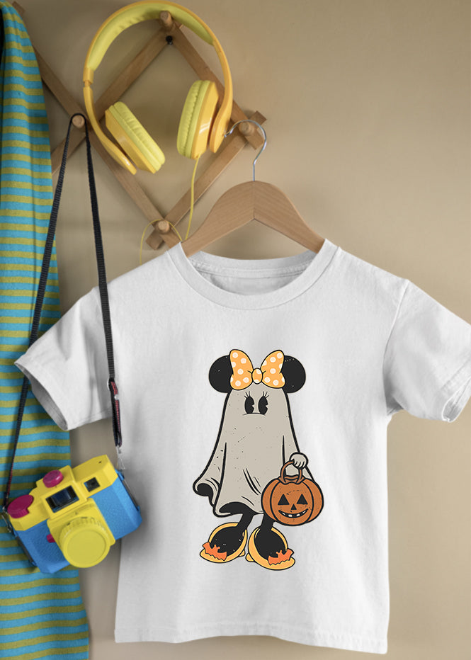 Minnie Ghost Children's White Tee