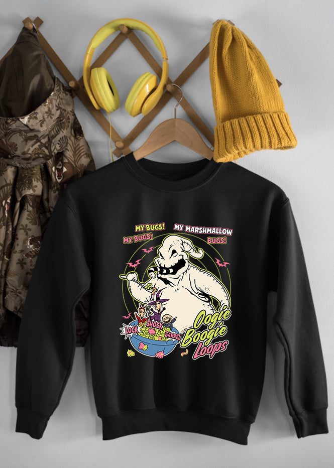 Oogie Boogie Loops Halloween Children's Black Sweatshirt