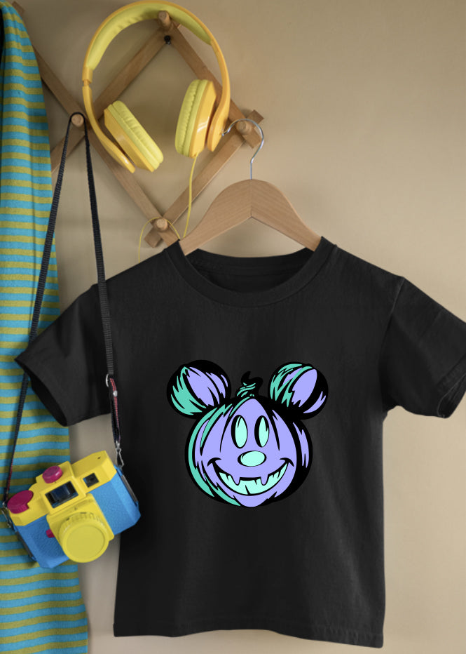 Purple Pumpkin Children's Black Tee