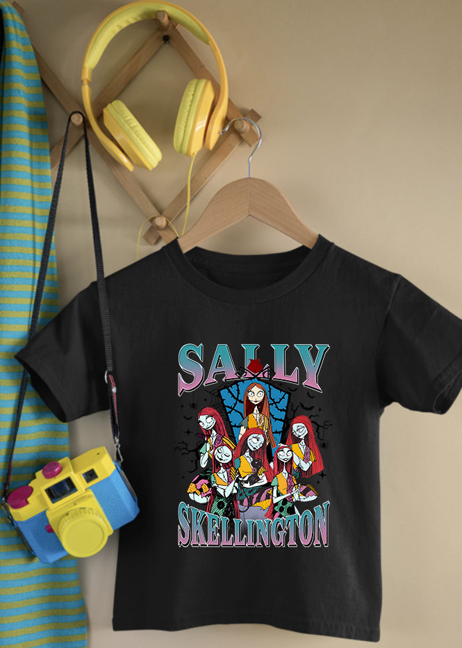 Sally Retro Children's Black Tee