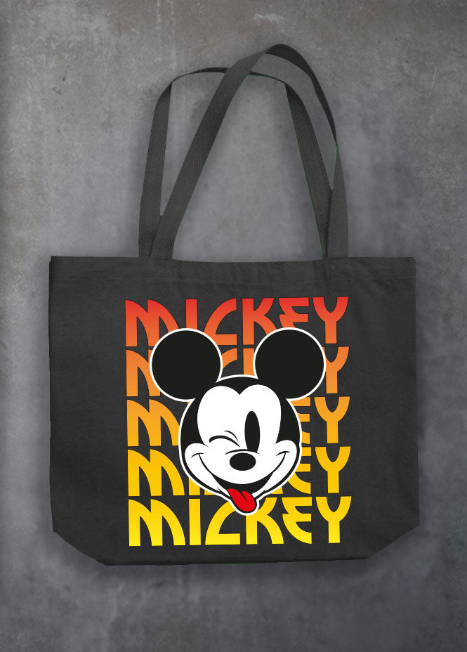 Mickey Kiss Black Tote Bag