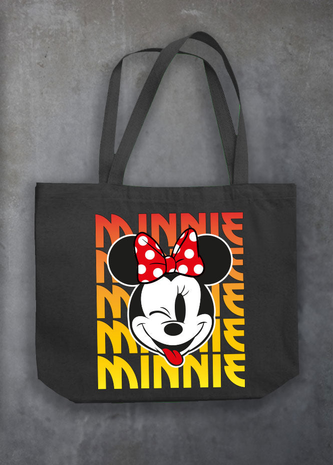 Minnie Kiss Black Tote Bag