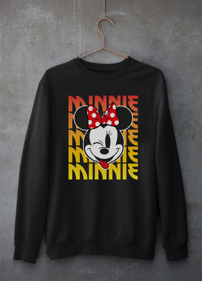 Minnie Kiss Black Sweatshirt