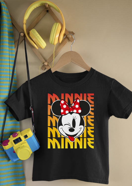 Minnie Kiss Children's Black Tee