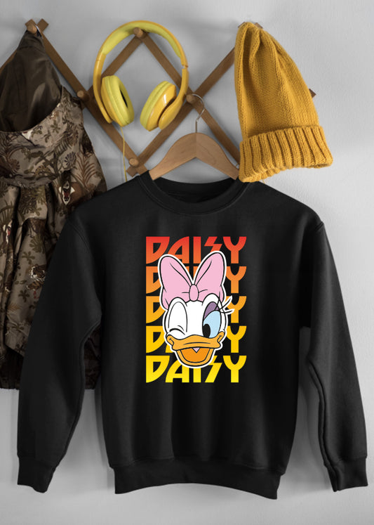 Daisy Kiss Black Children's Sweatshirt