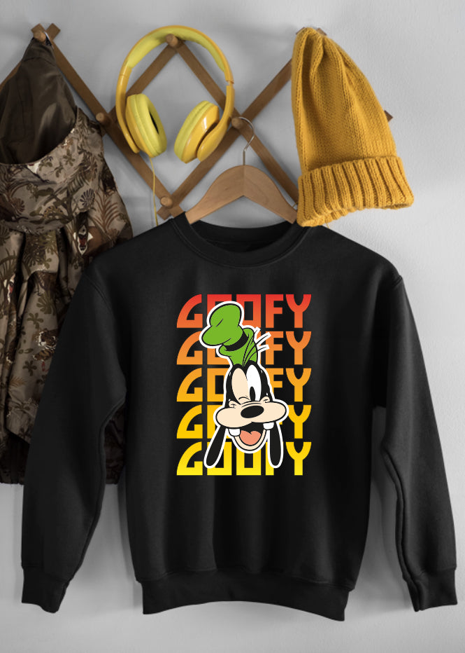 Goofy Kiss Black Children's Sweatshirt