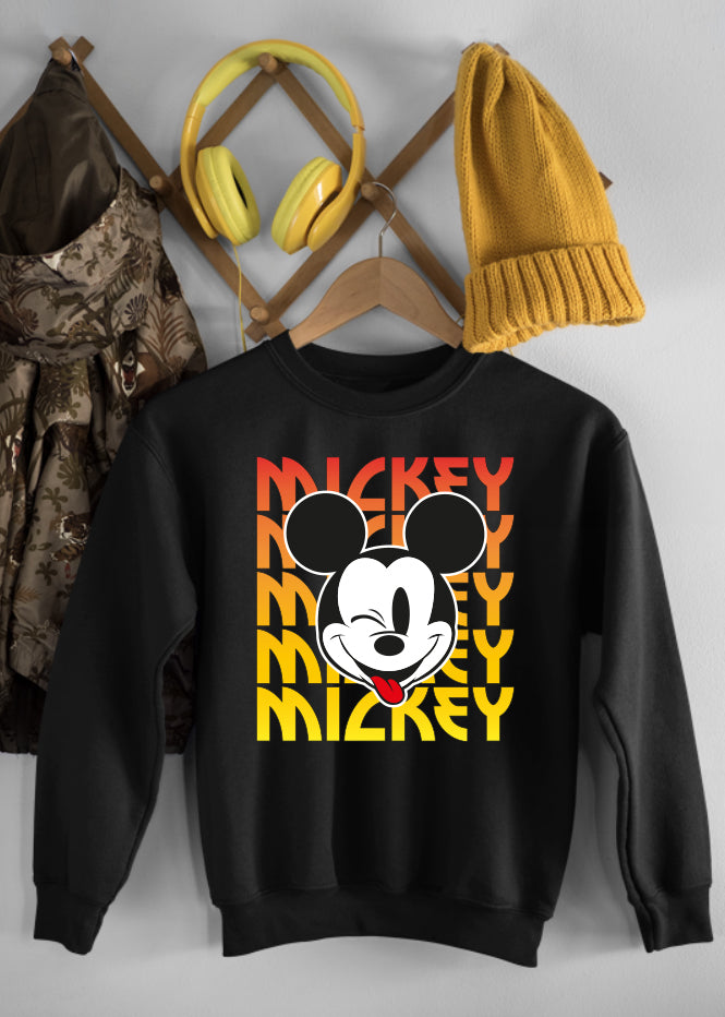 Mickey Kiss Black Children's Sweatshirt