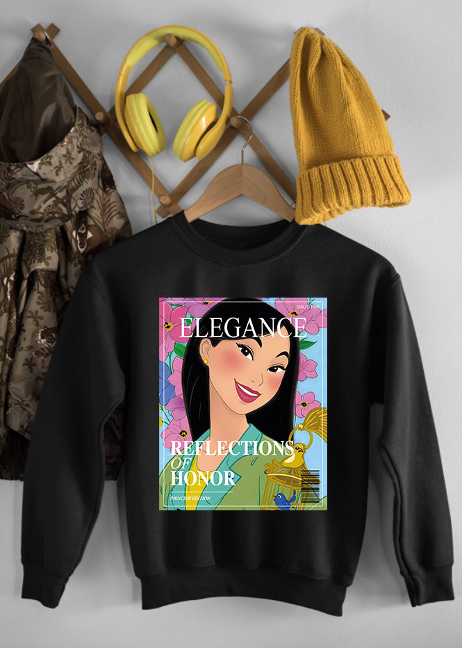 Mulan Magazine Black Children's Sweatshirt