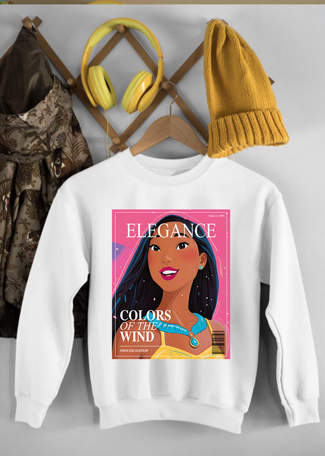 Pocahontas Magazine White Children's Sweatshirt