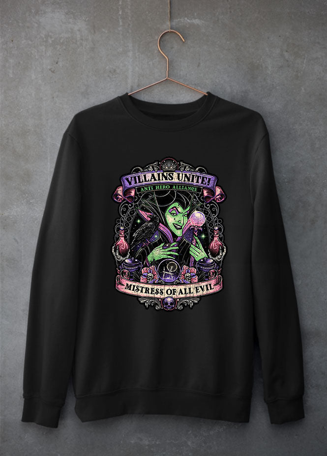 Maleficent Distressed Black Sweatshirt