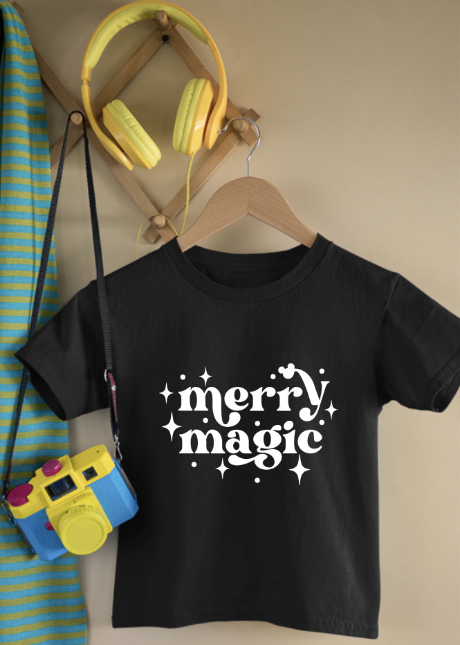 Merry Magic Children's Black Tee