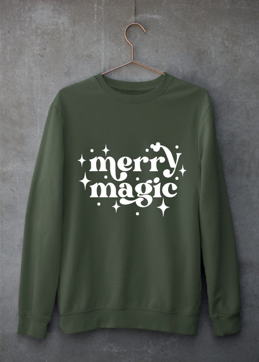 Merry Magic Christmas Green Sweatshirt