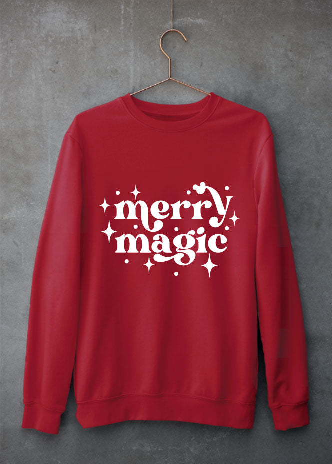 Merry Magic Christmas Red Sweatshirt