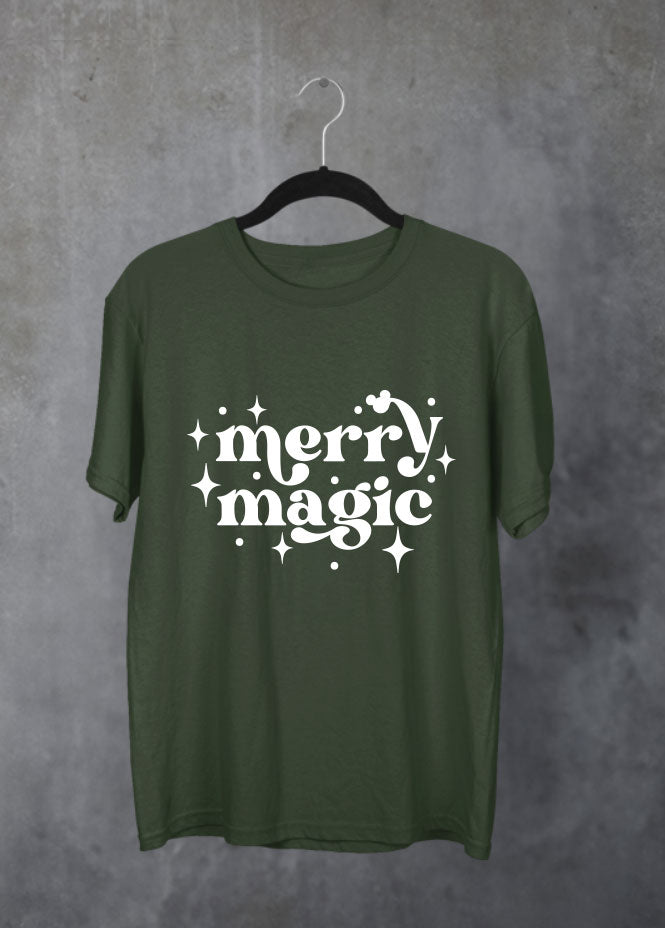 Merry Magic Christmas Green T-Shirt