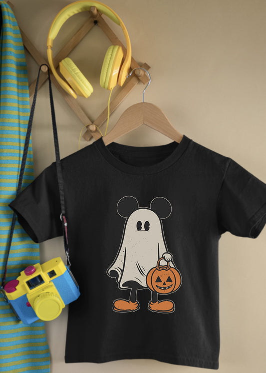 Mickey Ghost Children's Black Tee