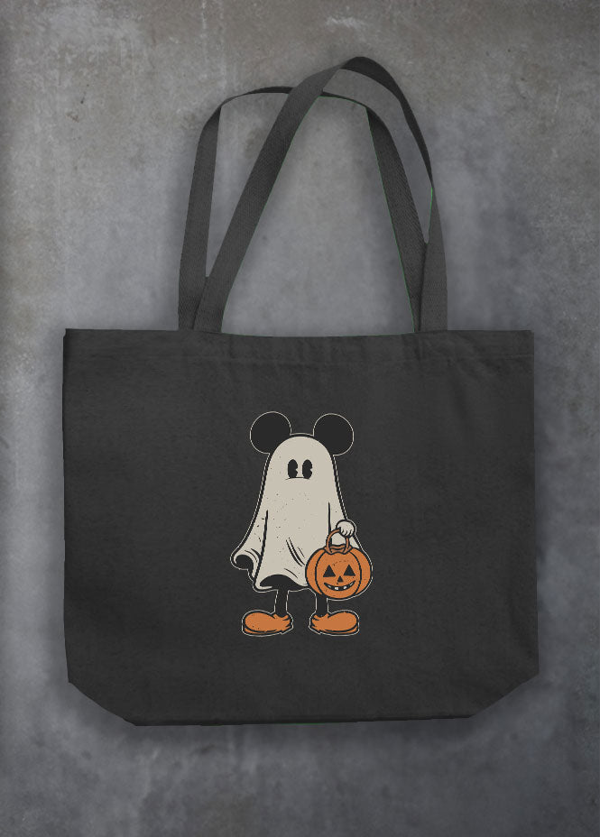 Mickey Ghost Black Tote Bag