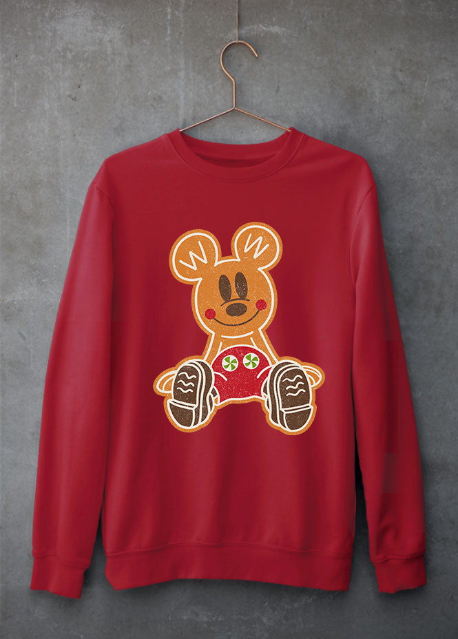 Gingerbread Mickey Christmas Red Sweatshirt