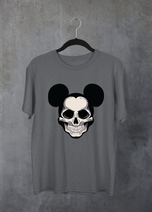 Mickey Skull Grey T-Shirt