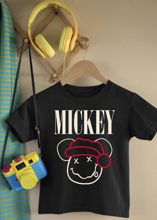 Smiley Christmas Children's Black Tee