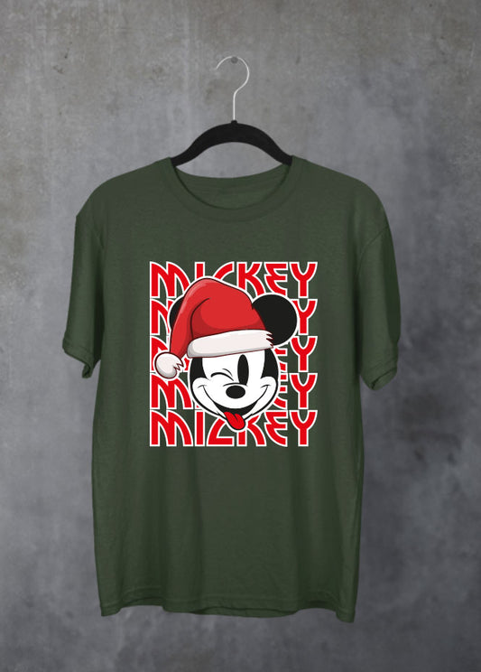 Mickey Christmas Green T-Shirt