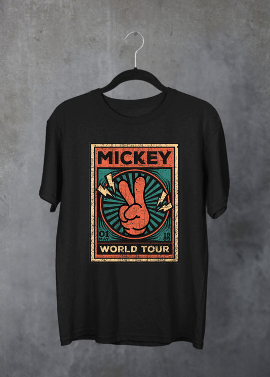 Mickey Tour Black T-Shirt