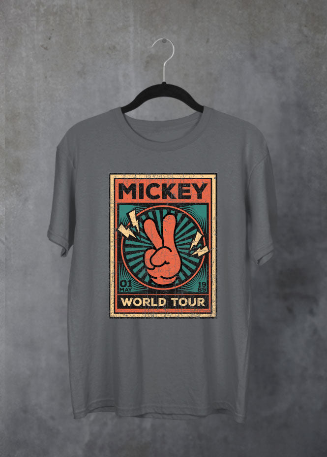 Mickey Tour Grey T-Shirt