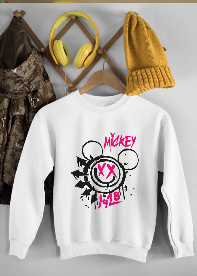 Mickey Rock Show White Sweatshirt