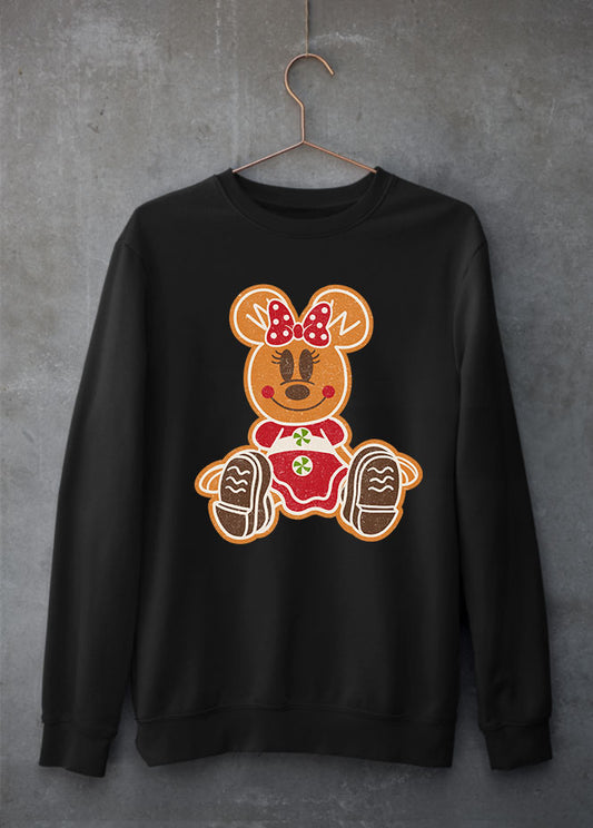 Gingerbread Minnie Black Sweatshirt