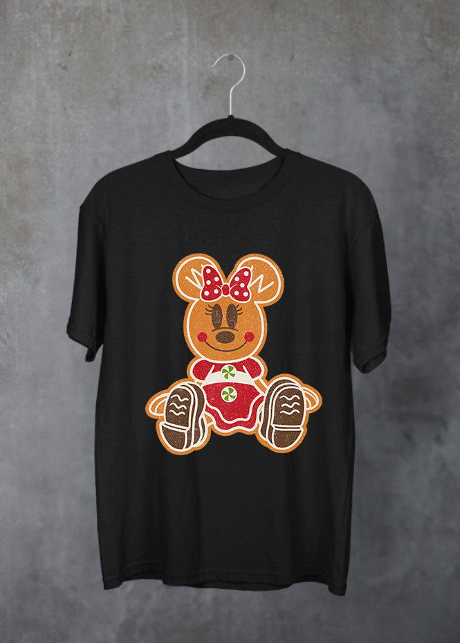 Gingerbread Minnie Black T-Shirt