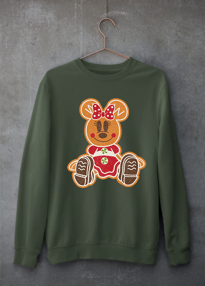 Gingerbread Minnie Green Sweatshirt