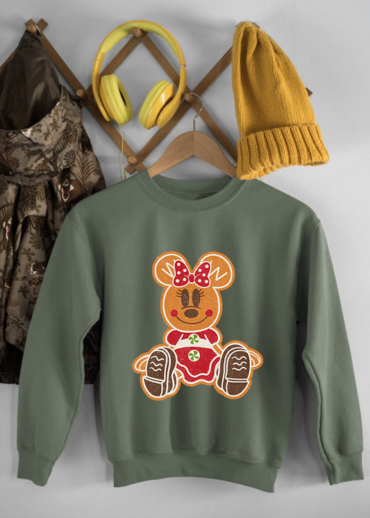 Minnie Gingerbread Fern Children's Sweatshirt