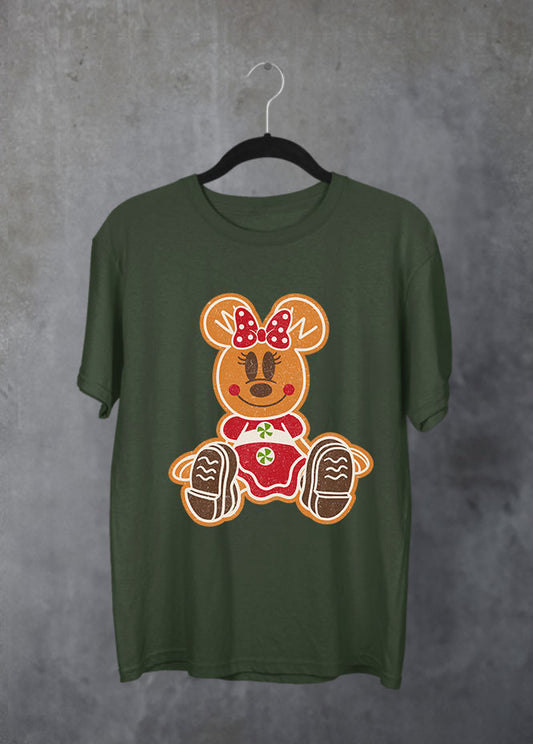 Gingerbread Minnie Green T-Shirt