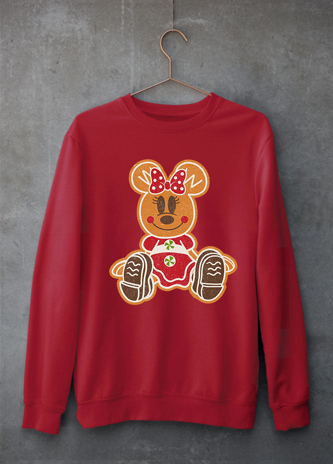 Gingerbread Minnie Red Sweatshirt