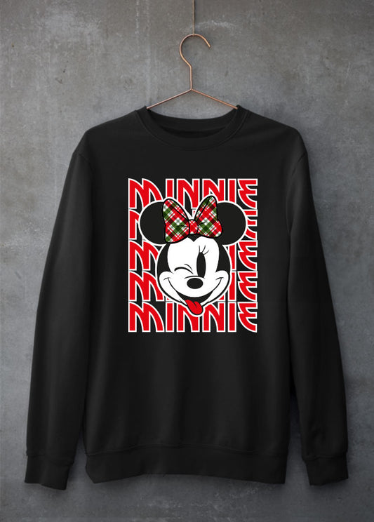 Minnie Christmas Black Sweatshirt