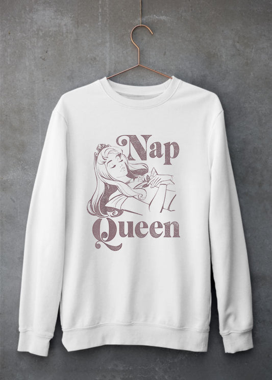 Nap Queen White Sweatshirt