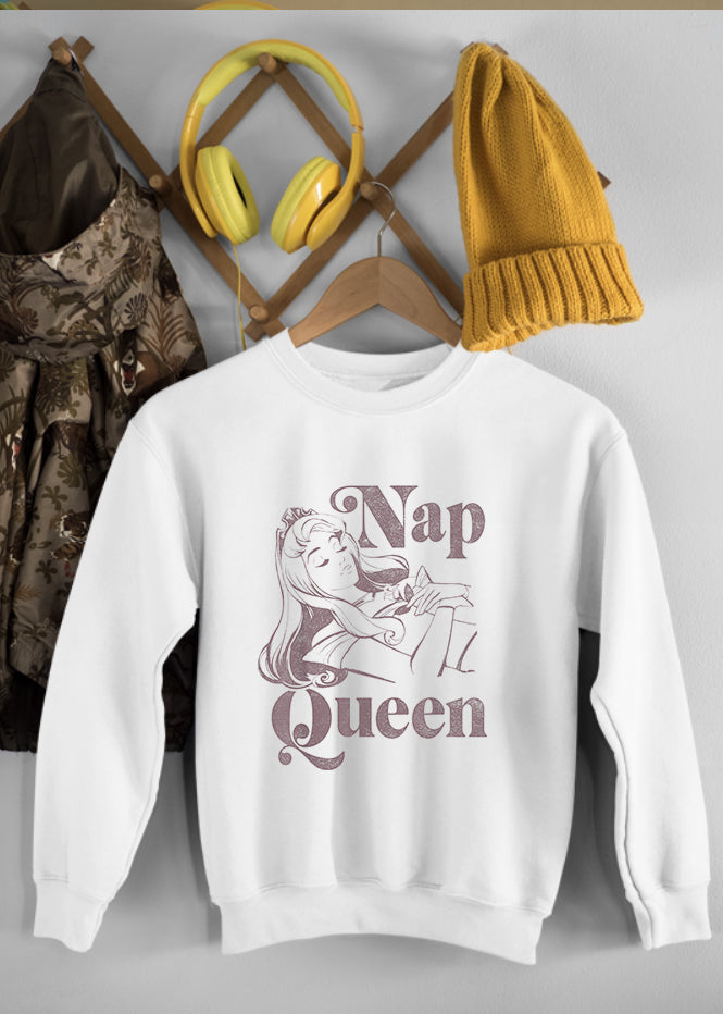 Nap Queen White Sweatshirt