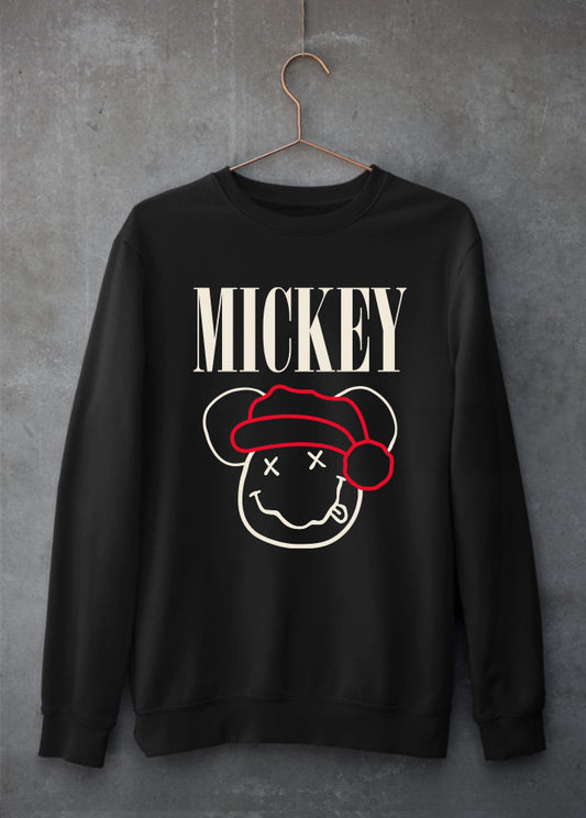 Smiley Christmas Music Black Sweatshirt