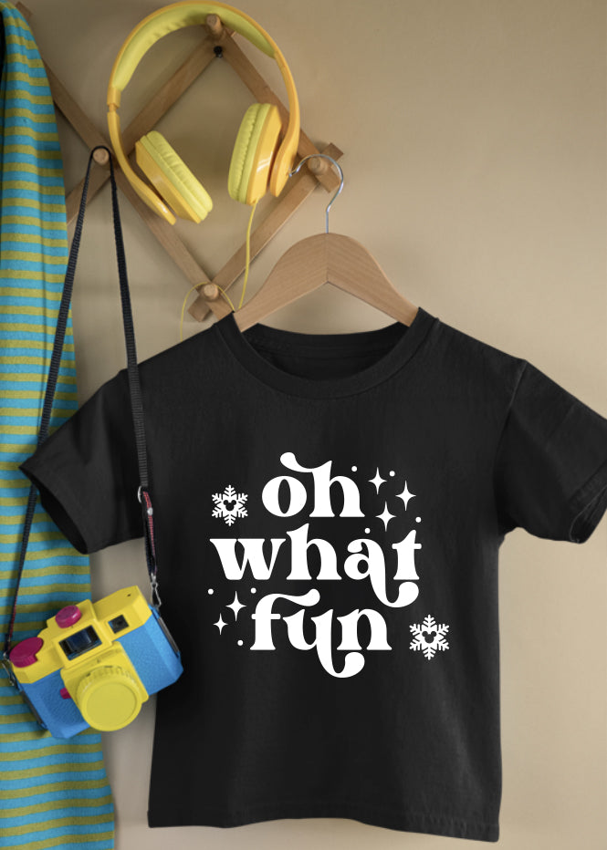 Oh What Fun Children's Black Tee