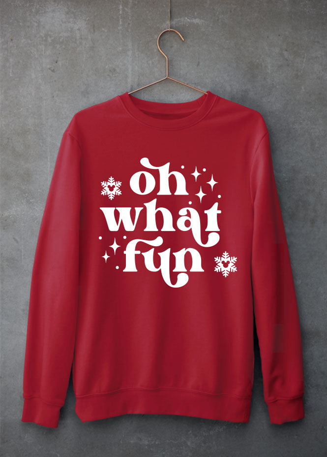 Oh What Fun Christmas Red Sweatshirt