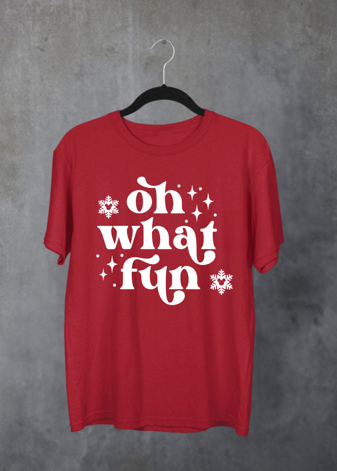 Oh What Fun Christmas Red T-Shirt