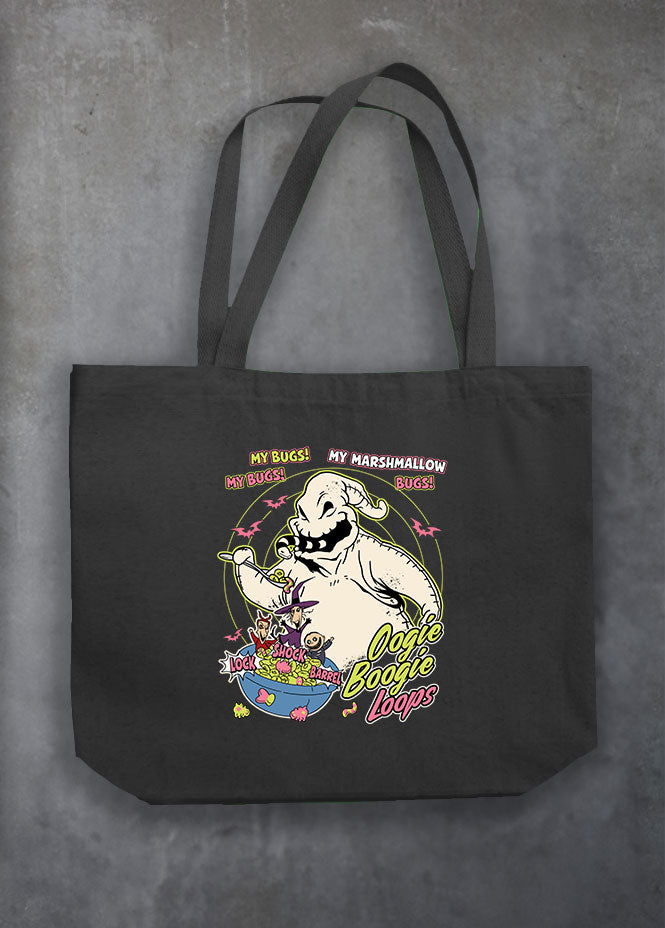 Oogie Boogie Loops Black Tote Bag