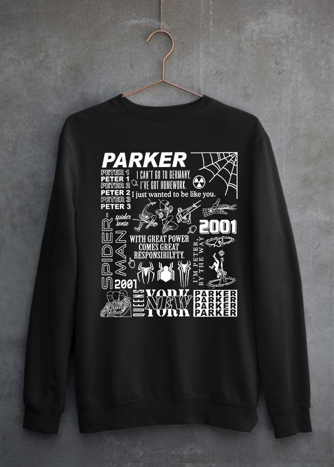 Spider-Man Front & Back Black Sweatshirt