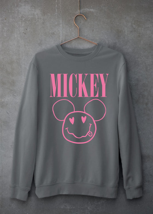 Heart Smiley Mickey Grey Sweatshirt