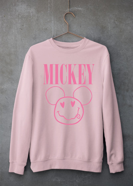 Heart Smiley Mickey Pink Sweatshirt