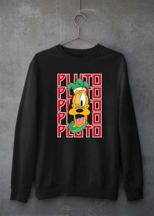 Pluto Christmas Black Sweatshirt