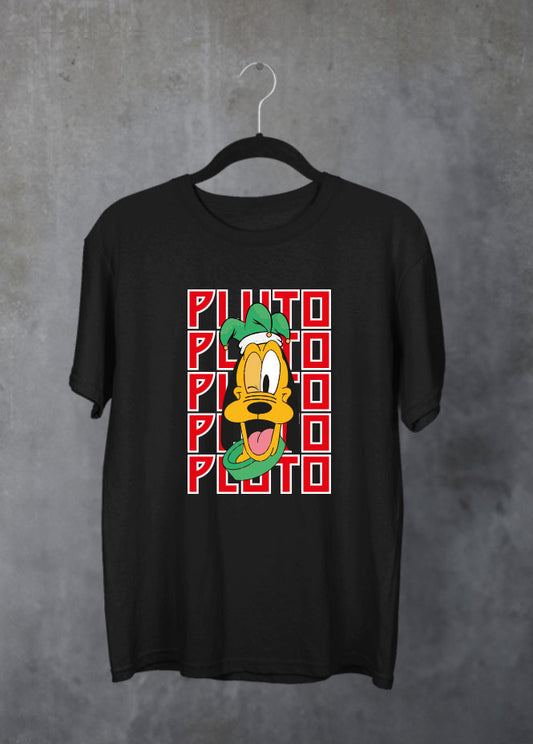 Pluto Christmas Black T-Shirt