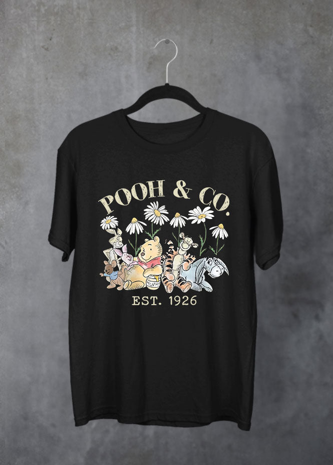 Pooh & Co Black T-Shirt